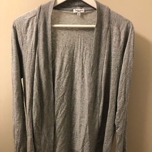 Splendid heather grey supima cotton cardigan